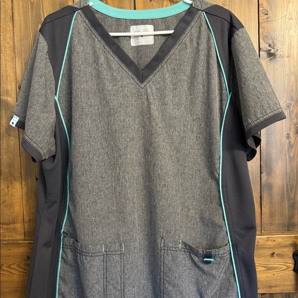 Grey scrub top
